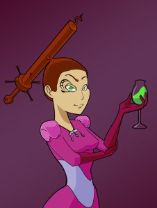 Syg, with her hair compressed into the shape of a CARG.