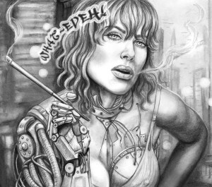 4-D tattoo orbiting around a dirty courtesan's head in the city of Tusck (Carol Phillips)